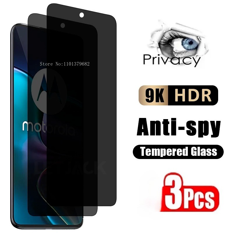 Pelindung layar kaca Tempereed privasi 2-3 buah Anti-Spy untuk MOTO G50 G84 G34 G54 G53Y G53J 5G Power G Stylus 5G 2023