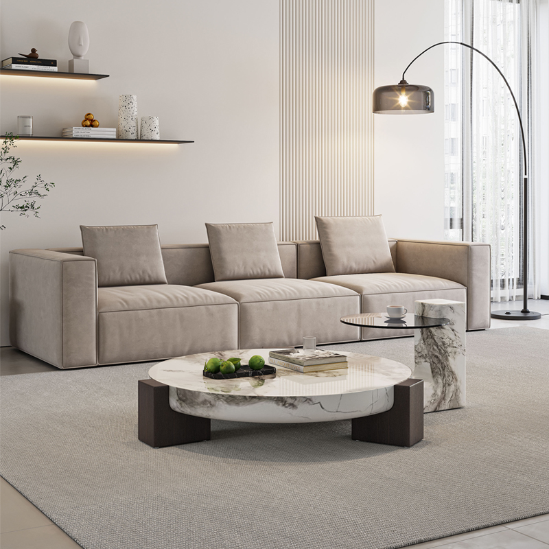 100 Pure Luxury Calactta Viola Marmurowy okrągły stolik kawowy z czarną marmurową nogą Marquina do salonu w domu