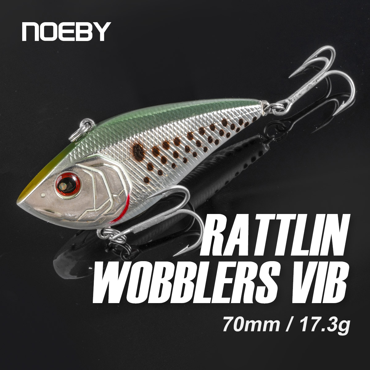 Noeby Lipless Crankbait leurre de pêche 70mm 17.3g hochet coulant Vibration artificielle dur appât pour perche doré leurres de pêche