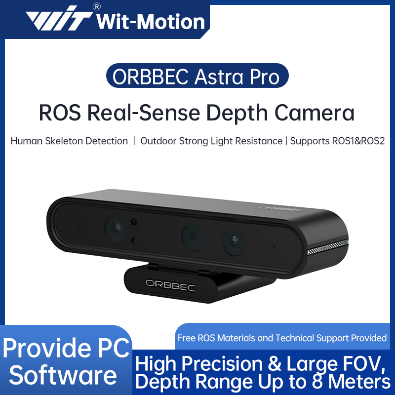 Módulo de Cámara de Profundidad 3D ORBBEC ASTRA Pro, Rango de 0.6-8M, para Desarrollo de Robots con IA, Raspberry PI, Drones, Reconocimiento Facial con ROS1/ROS2