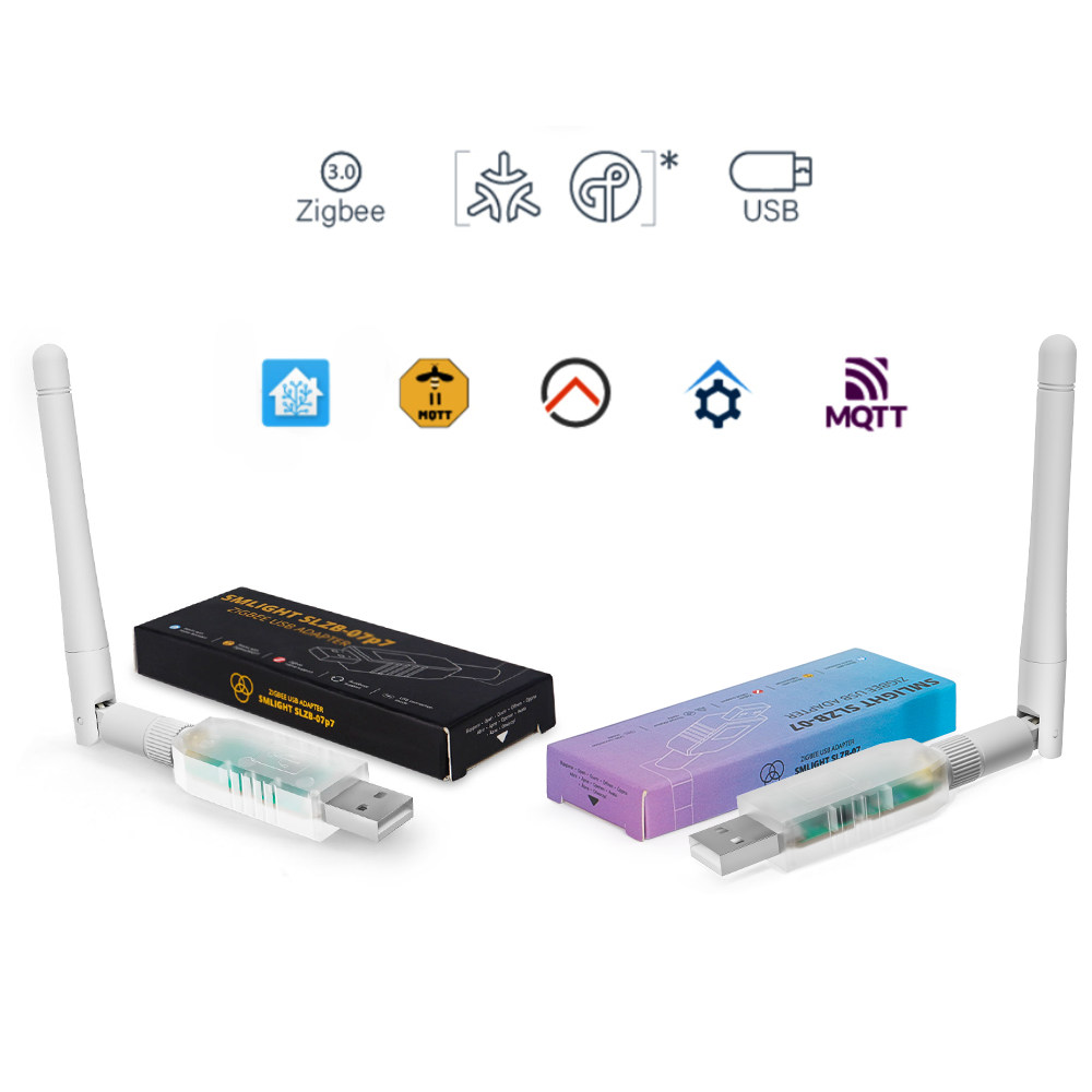 SMLIGHT SLZB-07/07p7/07MG24 velocidad rápida CP2102N convertidor USB/UART adaptador de rosca/módulo funciona con Zigbee2MQTT Home AssistantZHA