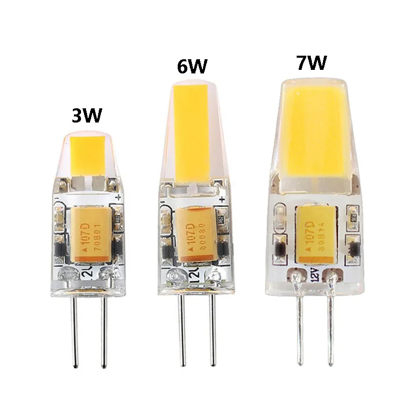 5 buah 12v G4 COB bohlam LED 3w 6w 7w 1505 1508 lampu sorot 3000k putih Alam 4000k 6000k bohlam lampu kristal Halogen 30w 50W