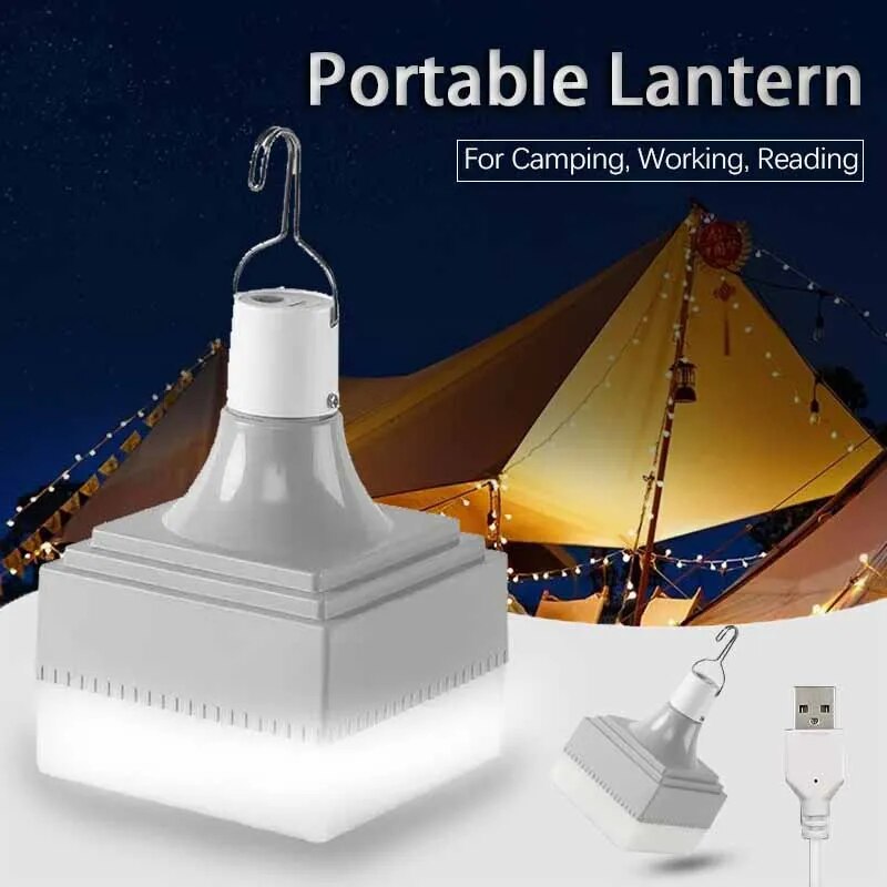 Lampe de secours LED d'intérieur, ampoule aste par USB, éclairage de travail de lecture, lanterne extérieure portable, veilleuse, lumière de camping