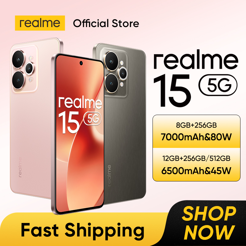 [Мировая премьера] Смартфон realme 15 5G с процессором Dimensity 7300+ 5G, 6.77-дюймовым AMOLED-дисплеем с частотой 144 Гц и поддержкой NFC