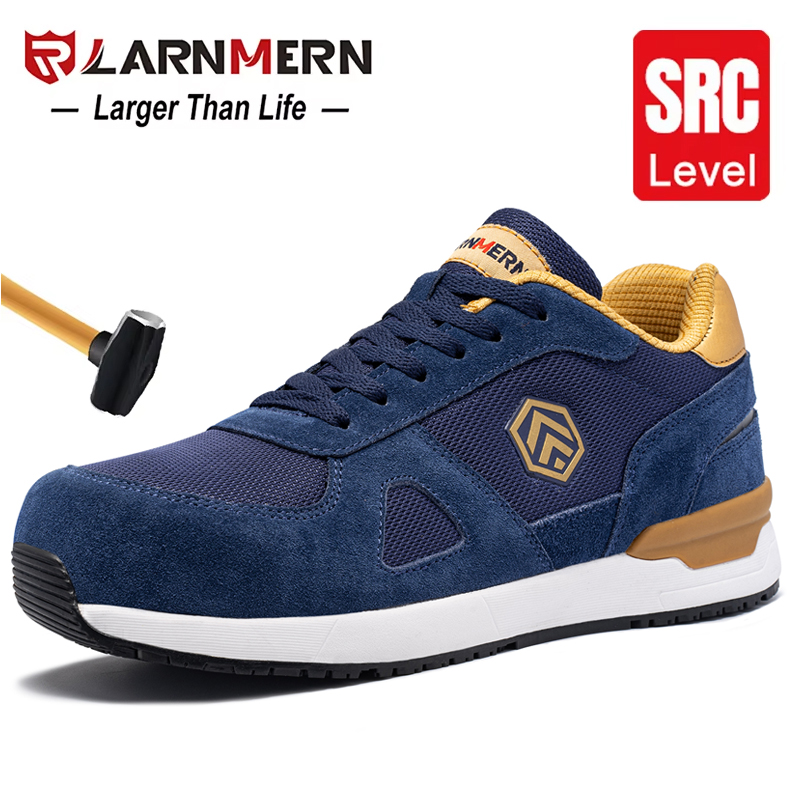 LARNMERN Scarpe da uomo con punta in acciaio Scarpe antinfortunistiche antistatiche Scarpe da ginnastica da lavoro traspiranti composite da donna Protezione industriale