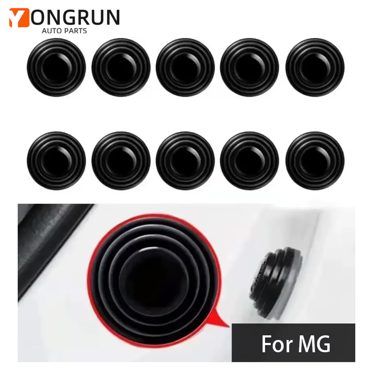 Amortiguadores de puerta automotriz, almohadillas insonorizadas, pegatinas, protectores de parachoques para motores generales, 4/10/20 piezas