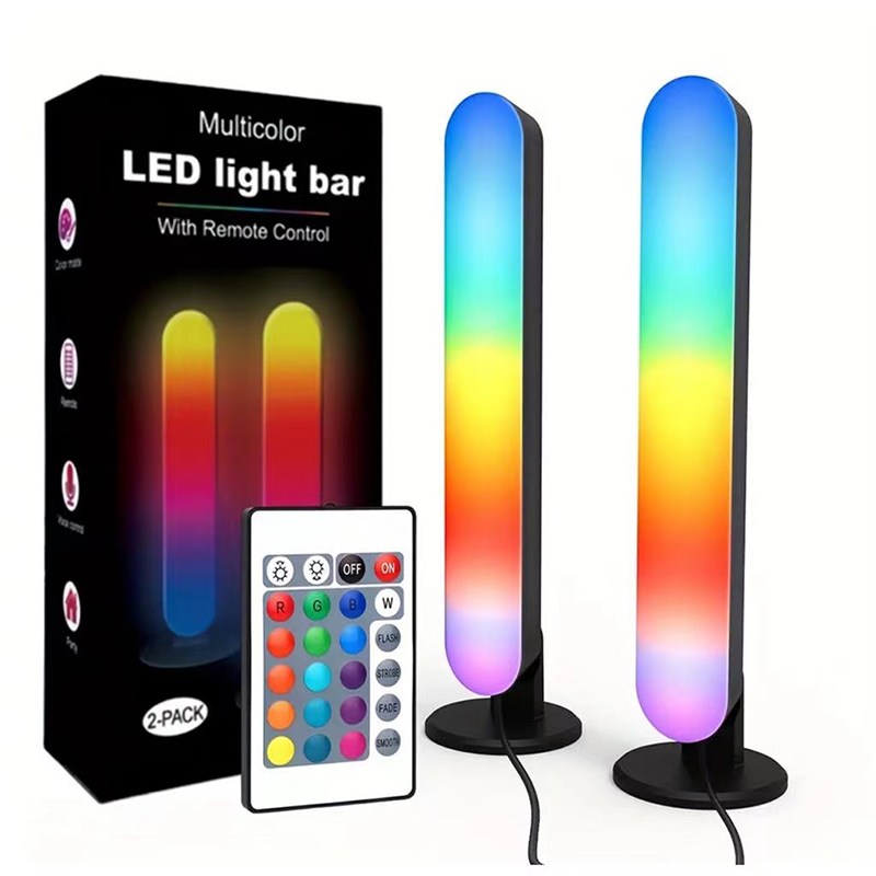 Luz de recogida RGB, luces de ritmo musical, modelo recargable por USB mejorado, decoración navideña, barra de luz RGB de escritorio, ritmo musical