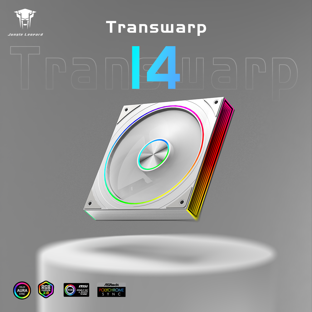 Cincin Bintang 14 Transwarp Macan Tutul Hutan 140Mm Kipas Casing PC 5V 3Pin ARGB Efek Cahaya Cermin Siklik PWM 650 Hingga 1800RPM Kipas Pendingin