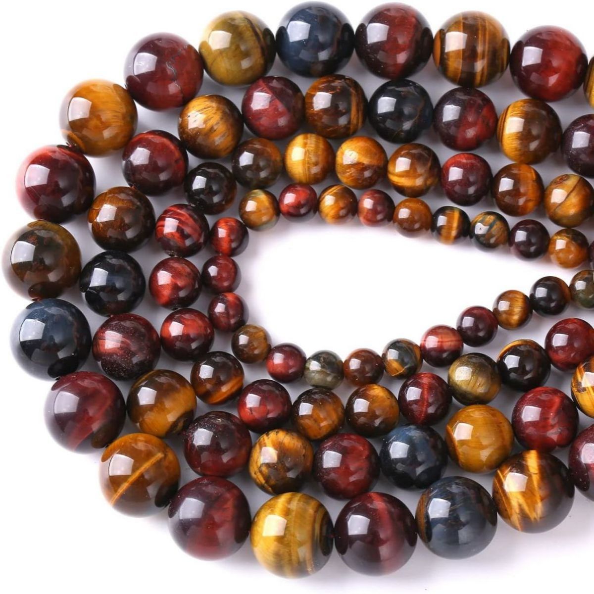 6/8/10 mm A+ Qualität Naturstein Tigerauge Stein Runde lose Perlen für Schmuckherstellung DIY Charm Armband Halskette