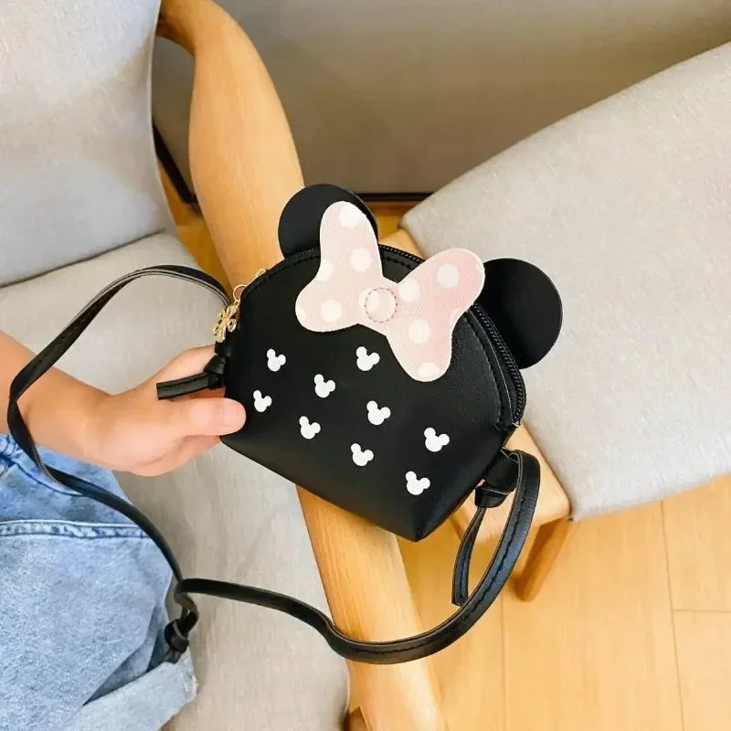 Bolsa de moedas crossbody princesa menina, carteira infantil, saco de moedas, bonito dos desenhos animados, bolsa de dinheiro para crianças, bolsa de ombro bowknot, novo