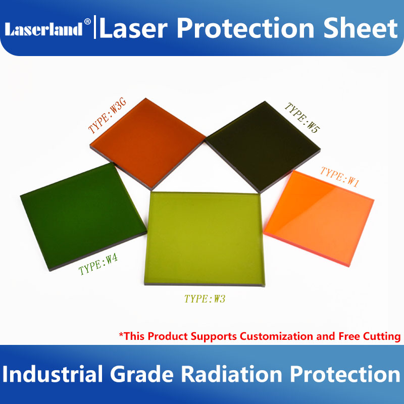 Amostra de janela a laser de grau industrial, visão clara, folha de proteção de 1064nm, tela de segurança acrílica