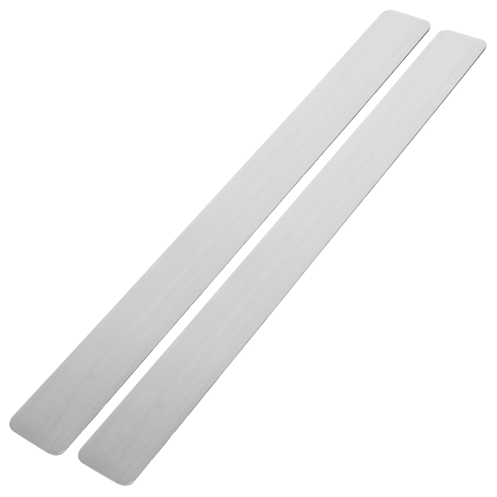 Feuille de fer pour tableau d'affichage, 2 pièces, pour affichage magnétique, bandes murales Non magnétiques pour mémo de réfrigérateur avec adhésif argenté