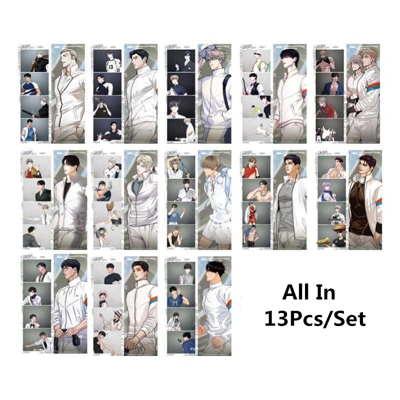 13 ชิ้น/เซ็ตเกาหลี Manhwa กระดาษบุ๊คมาร์คการ์ตูนตัวอักษรผู้ถือหนังสือข้อความคอสเพลย์ของขวัญ
