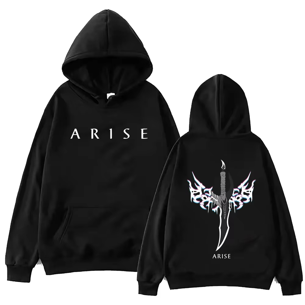 Heren Anime Solo Leveling hoodie Hip Hop hoodie Vintage gotisch patroon sweatshirt Manga Solo Leveling casual hoodie