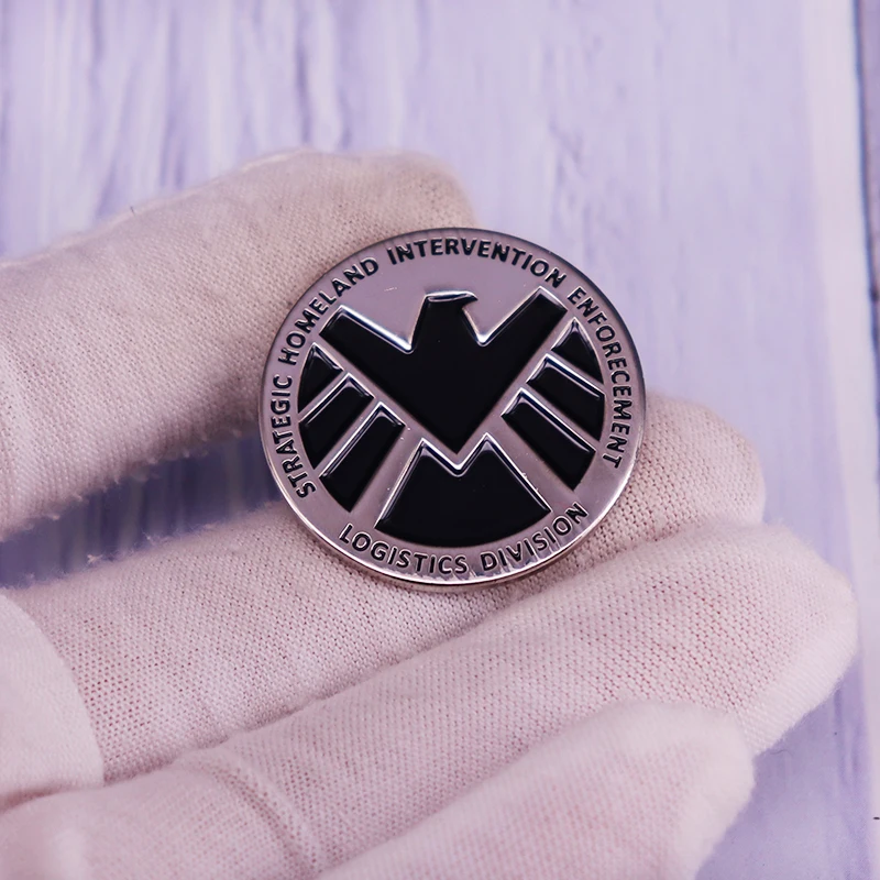 MV-Aveng Agents Of Shield Pin Strategiczna interwencja Ojczyzny Enforcement Logistics Division Broszka S.H.I.E.L.D Eagle Badge
