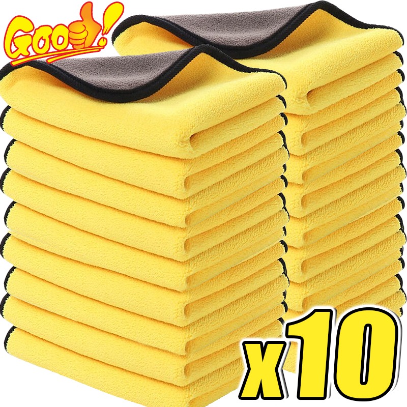 10-1 Stuks Microfiber Reinigingsdoekje Auto Reinigingsdoeken Professionele Detaillering Auto Drogen Microfiber Handdoek Wassen Handdoeken Accessoires