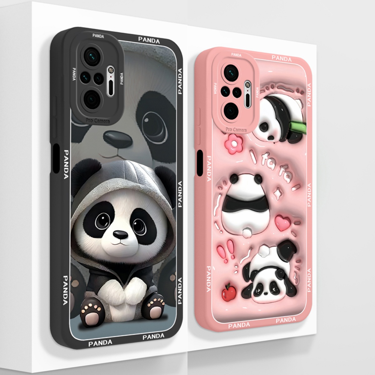 Panda Case Voor Redmi Note 10 Pro Max Telefoon Covers Voor Redmi Note 10 Pro 4G 5G Zachte Vloeibare siliconen Camera Bescherming Back Cover