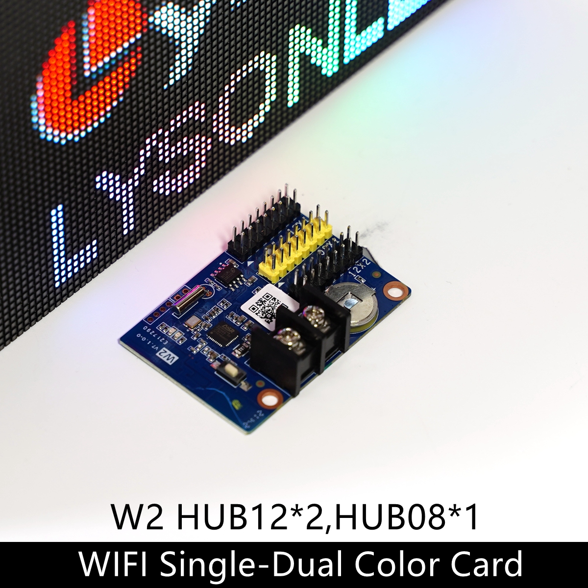 HD-W0 WIFI 2xHUB12 Đơn Màu (320*32 Pixels) LED Điều Khiển Màn Hình Thẻ