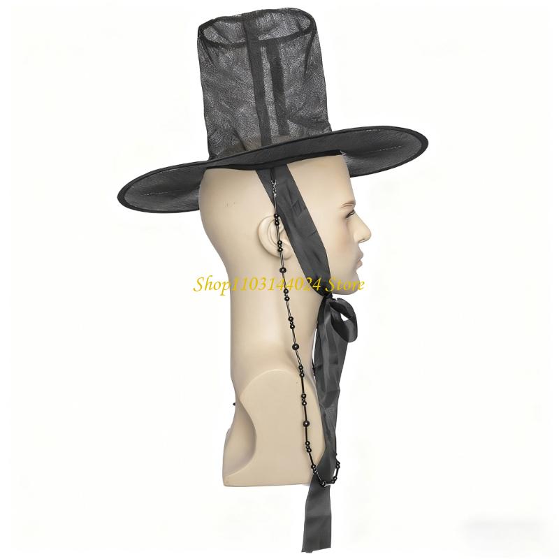Chapéu Tradicional Coreano com Alça no Peito, Chapéu Ajustável para Várias Ocasiões, Chapéu de Festa para Meninos com Estilos Iguais