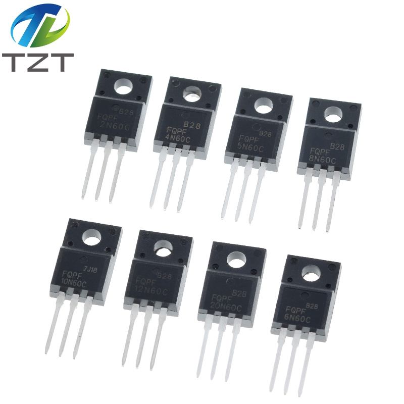 10/30 stuks Fqpf2n60c Fqpf4n60c Fqpf5n60c 2n60c Fqpf6n60c Fqpf8n60c Fqpf10n60c Fqpf12n60c Fqpf20n60c