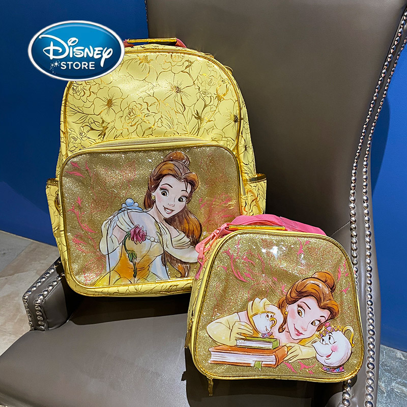 Рюкзак Disney Bell для девочек, наклонная сумка-клатч, детский школьный рюкзак, рюкзак с принцессами из Шанхайского Диснейленда