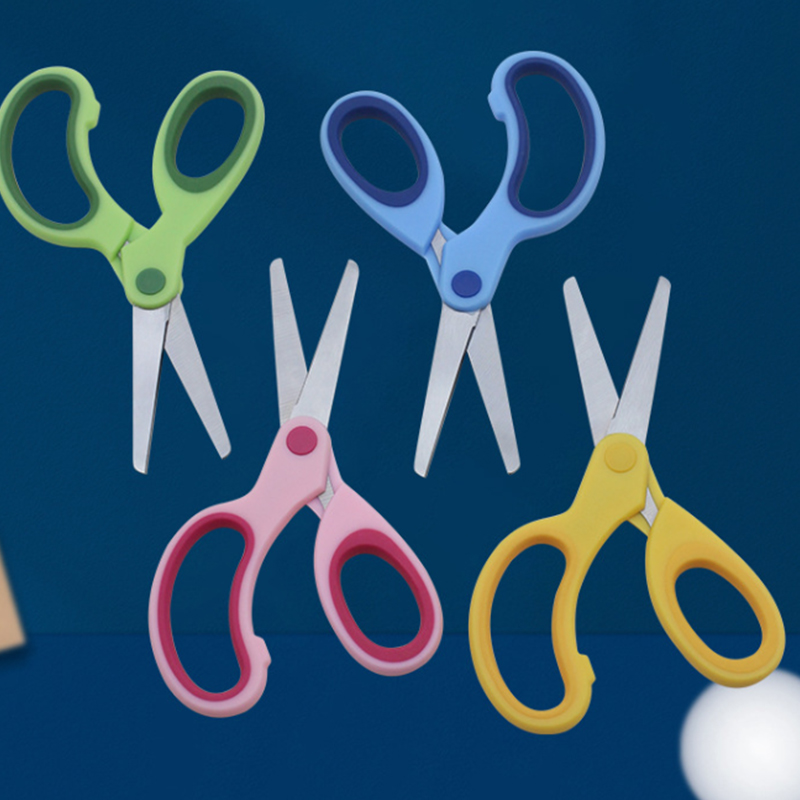 Tijeras para zurdos, tijeras bonitas coloridas de acero inoxidable para estudiantes, tijeras pequeñas para niños, tijeras de oficina de seguridad simples