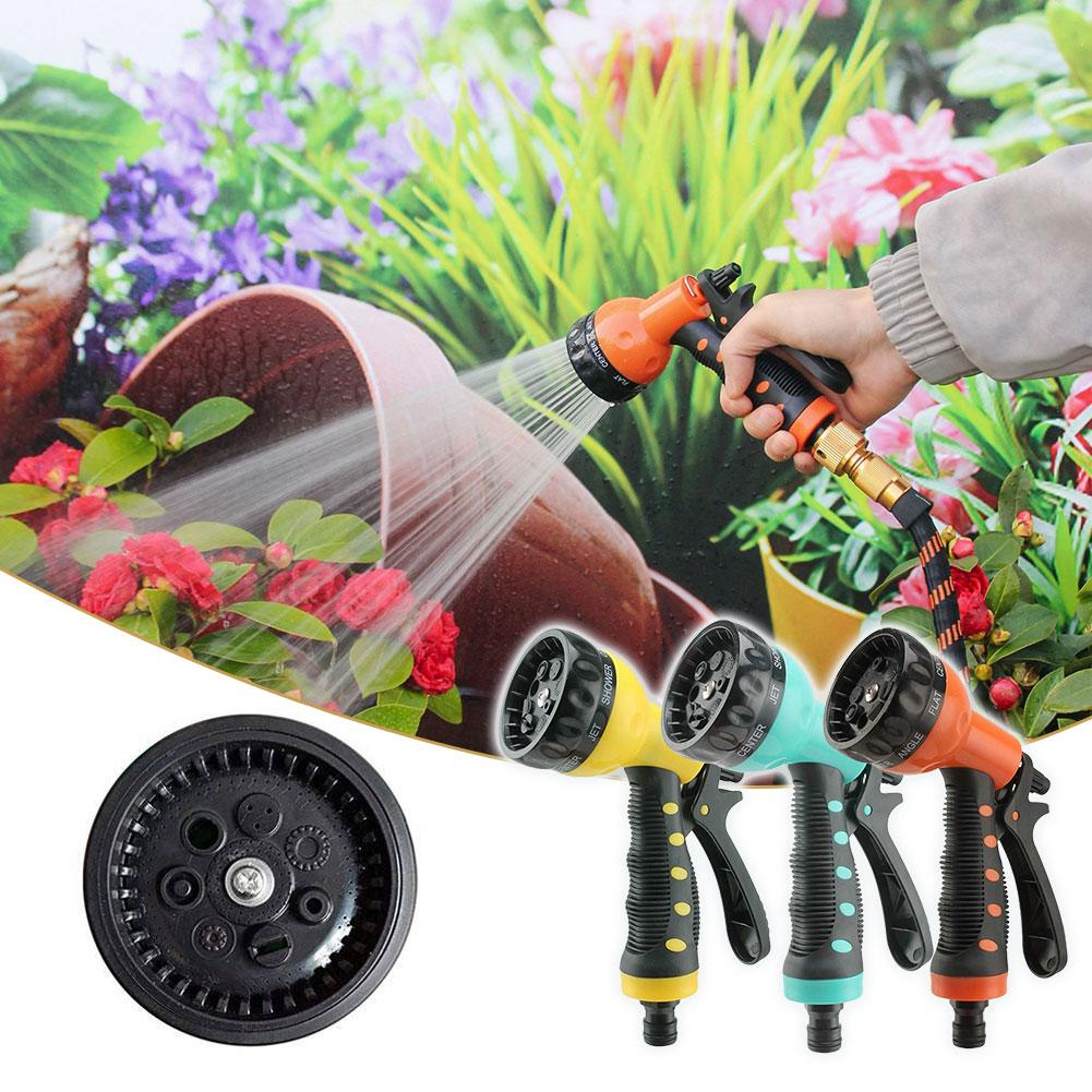 Boquilla para manguera de jardín con 8 patrones de pulverización ajustables, pulverizador manual de alta presión para regar plantas y césped T8V1