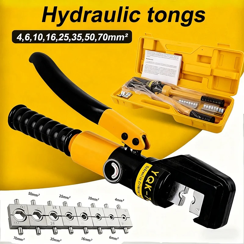 Envío Gratis, Entrega Rápida en 3 Días a Polonia y 4 Días a Alemania, Alicates Hidráulicos para Prensar Tuberías, Acero Inoxidable, Área de Trabajo 4-300mm², Prensa Hidráulica, Alicates Hidráulicos para Cableado, Prensa Hidráulica Inalámbrica YQK70/YQK300