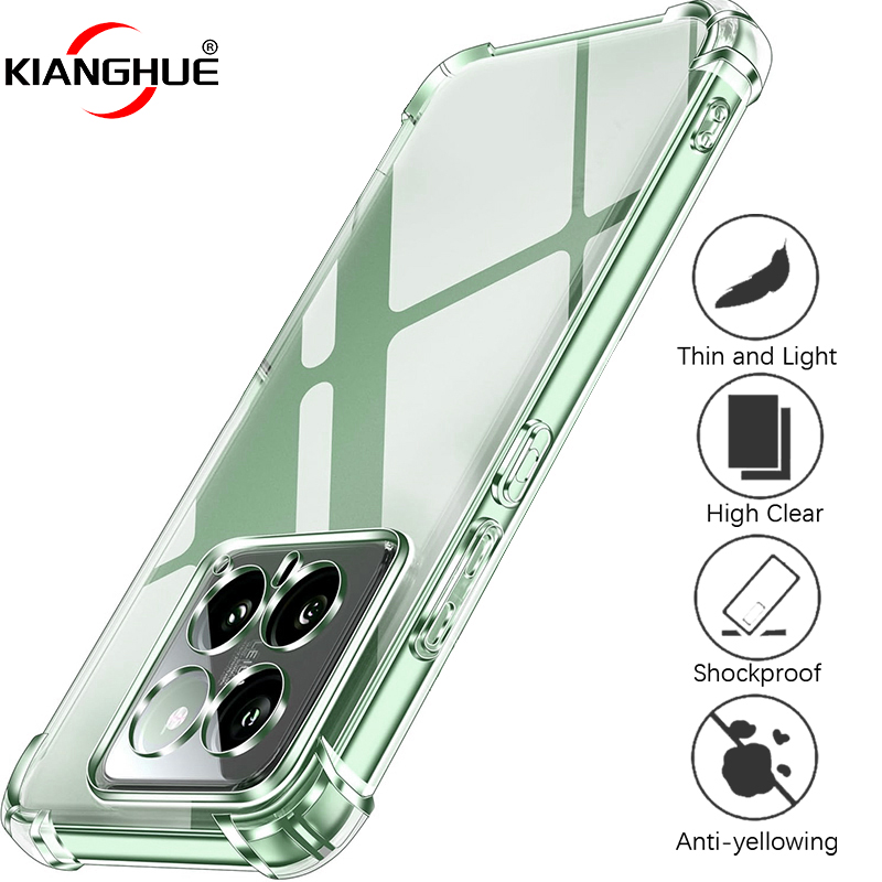 Custodia morbida in silicone di lusso antiurto per Xiaomi Mi 14 13 13T 12 12T 11 11T 10 10T Lite Pro Cover sottile in TPU ultra sottile trasparente