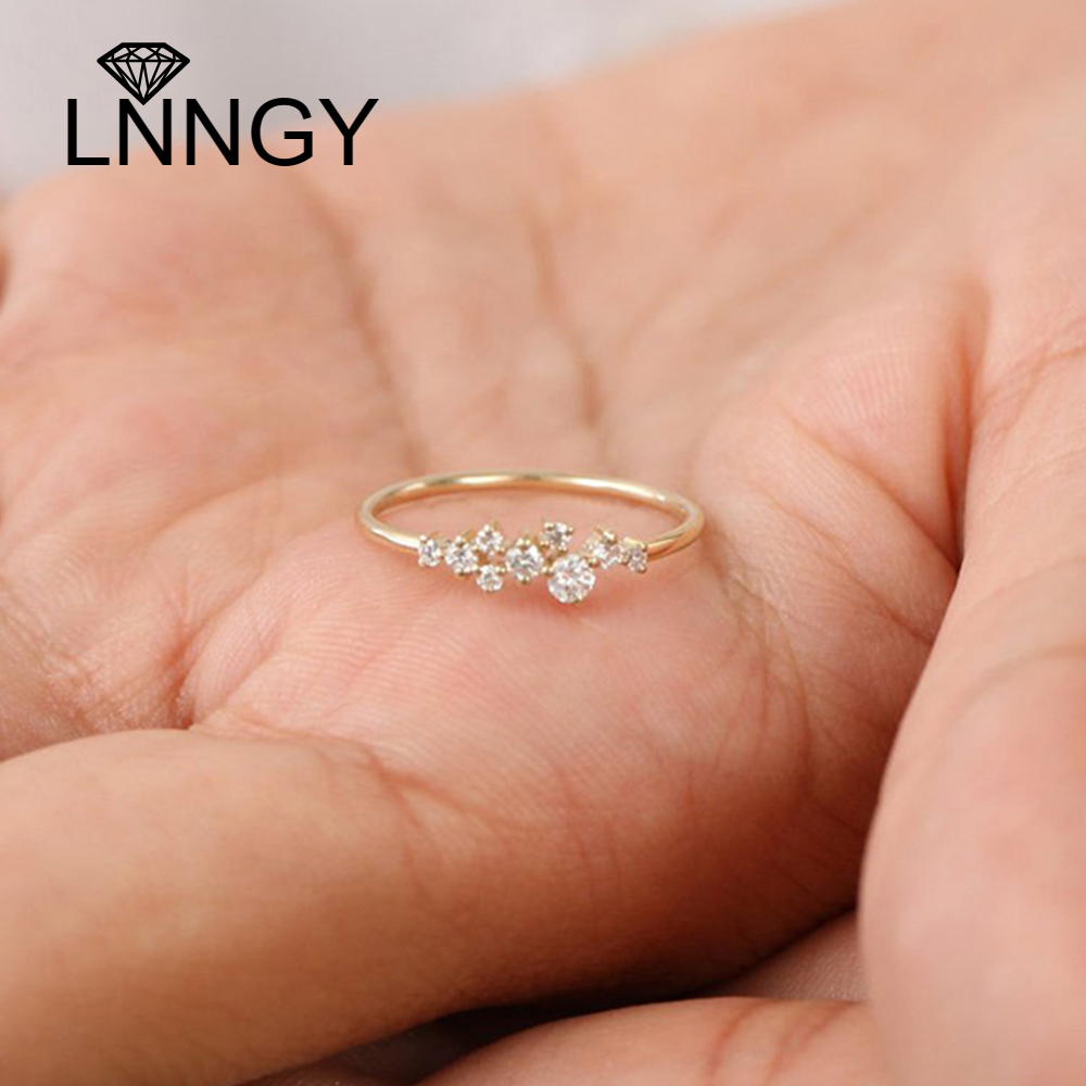 Lnngy 925 srebro pierścionek Moissanite obrączki ślubne dla kobiet genialny laboratoryjny pierścionek z brylantem Bijoux Bague piękna biżuteria na prezent