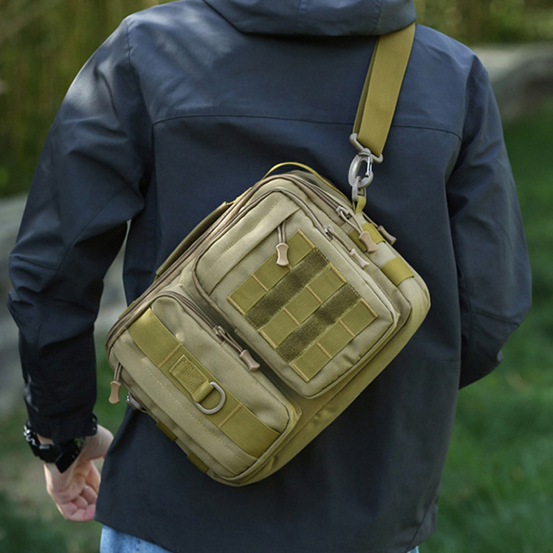 Trekking Taktische Handtaschen Umhängetasche Camping für Mann Wandern Reisen Klettern Angeln Sling Umhängetasche Outdoor Wochenende Molle Tasche