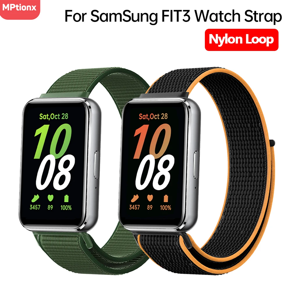 Correa de nailon para Samsung Galaxy Fit 3, pulsera elástica ajustable, correa de reloj para iWatch Samsung Galaxy Fit3, accesorios