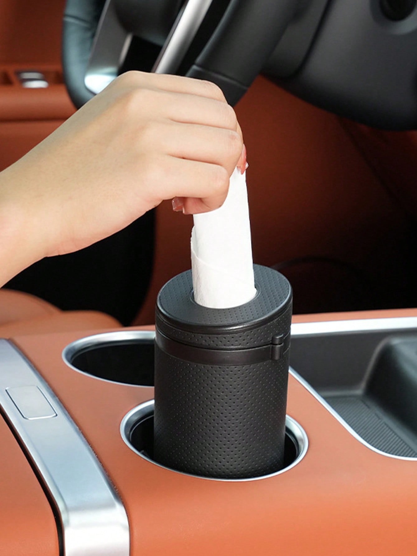 Boîte à mouchoirs de voiture 1 pièce avec brise-vitre d'urgence – Matériau ABS, universelle pour toutes les voitures, SUV et camions