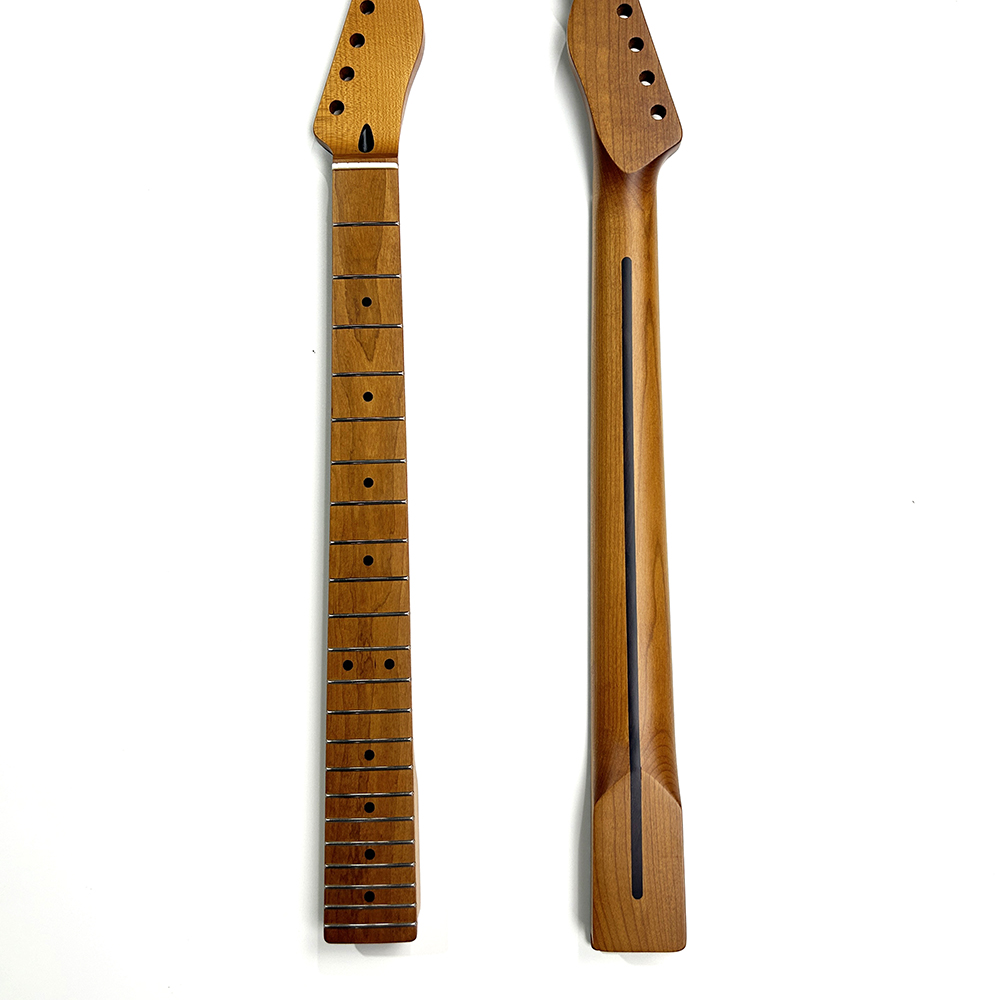Manico TL 22 tasti in acero satinato con striscia in palissandro, ricambio per chitarra stile Telecaster in acciaio inossidabile