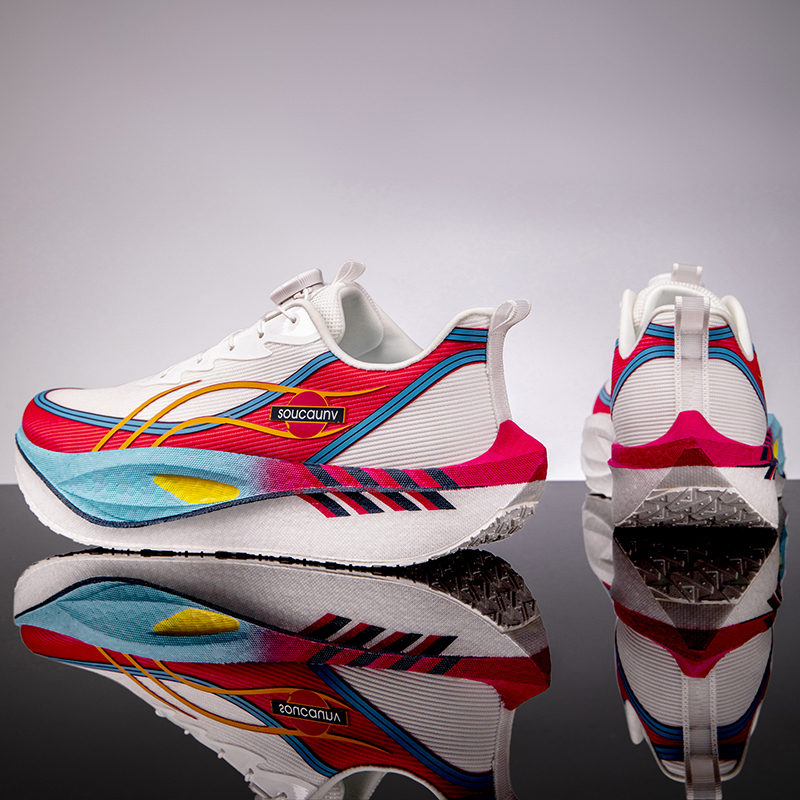 Scarpe da Corsa Professionali con Piastra in Carbonio, Leggere e Comode per Uomo e Donna, Antiscivolo per Maratona e Fitness