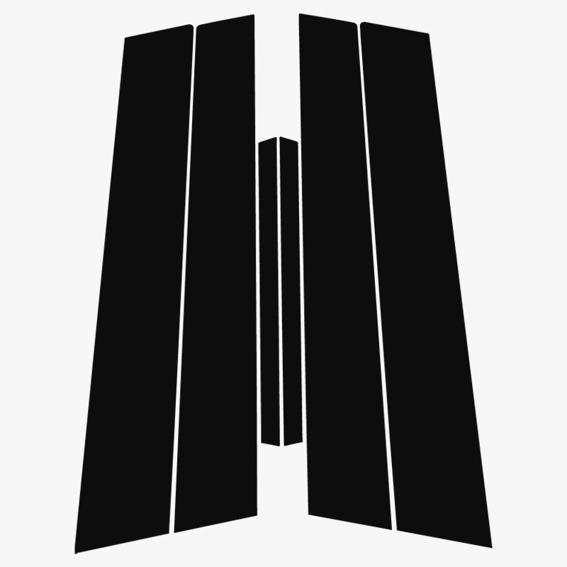 Car Window Pillar Decorative Sticker For Honda Civic 2006 2007 2008 2009 2010 2011 Exterior Decorative Strip Chromium Styling