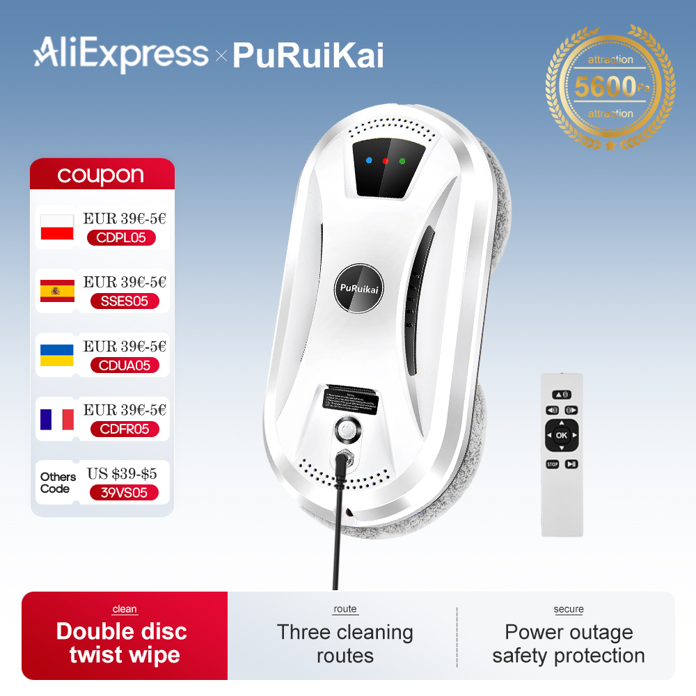 Siêu Mỏng Robot Hút Bụi Lau Cửa Sổ Robot Cửa Sổ Bụi Điện Kính Limpiacristales Điều Khiển Từ Xa Cho Gia Đình