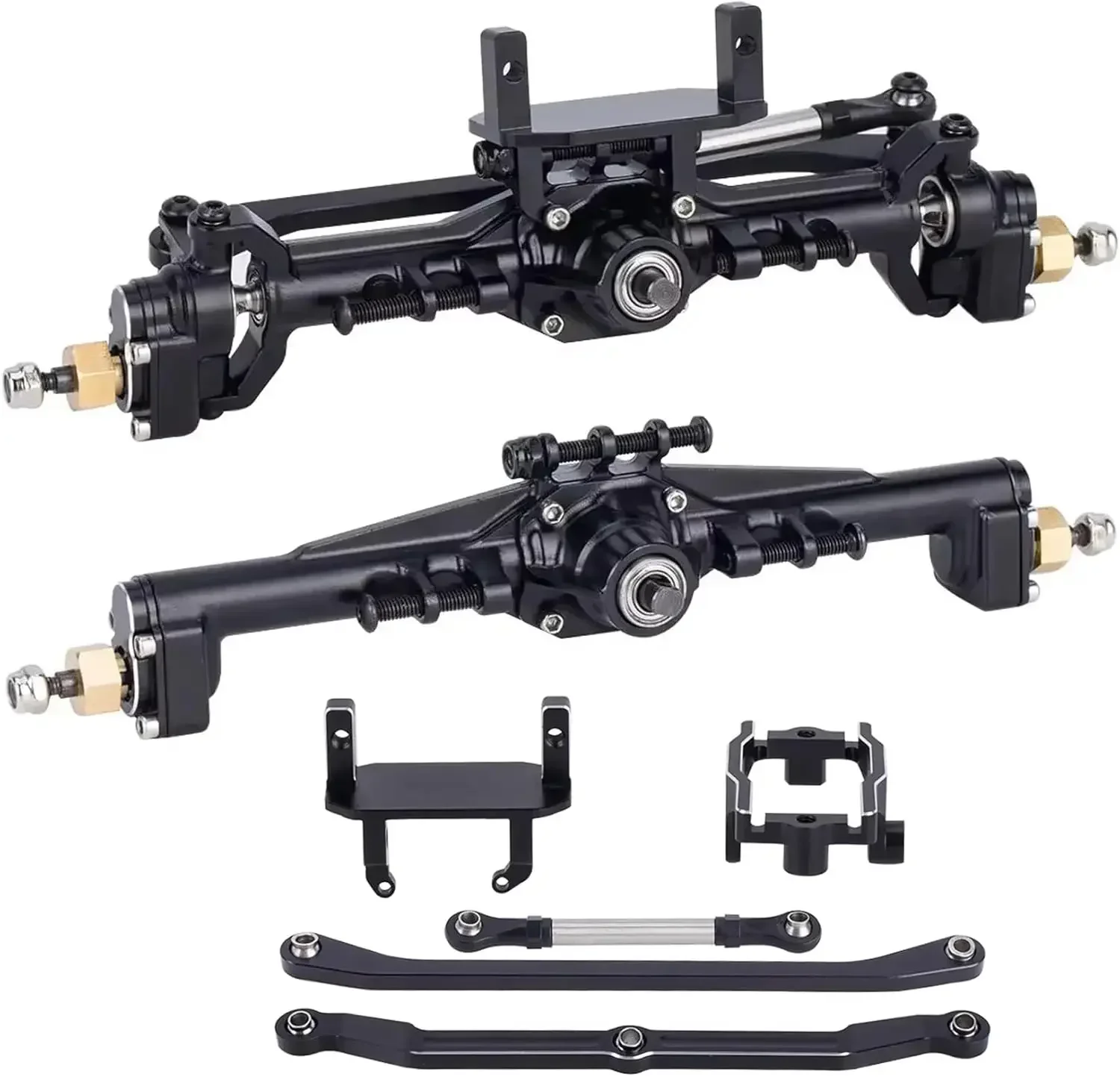 AMK 109.6g อลูมิเนียม CNC ขยาย 20 มม.TRX4M Portal Axle 2 Servo Mount, สําหรับ 1/18 RC CrawlerCar TRX4M เพลาอะไหล่อัพเกรด