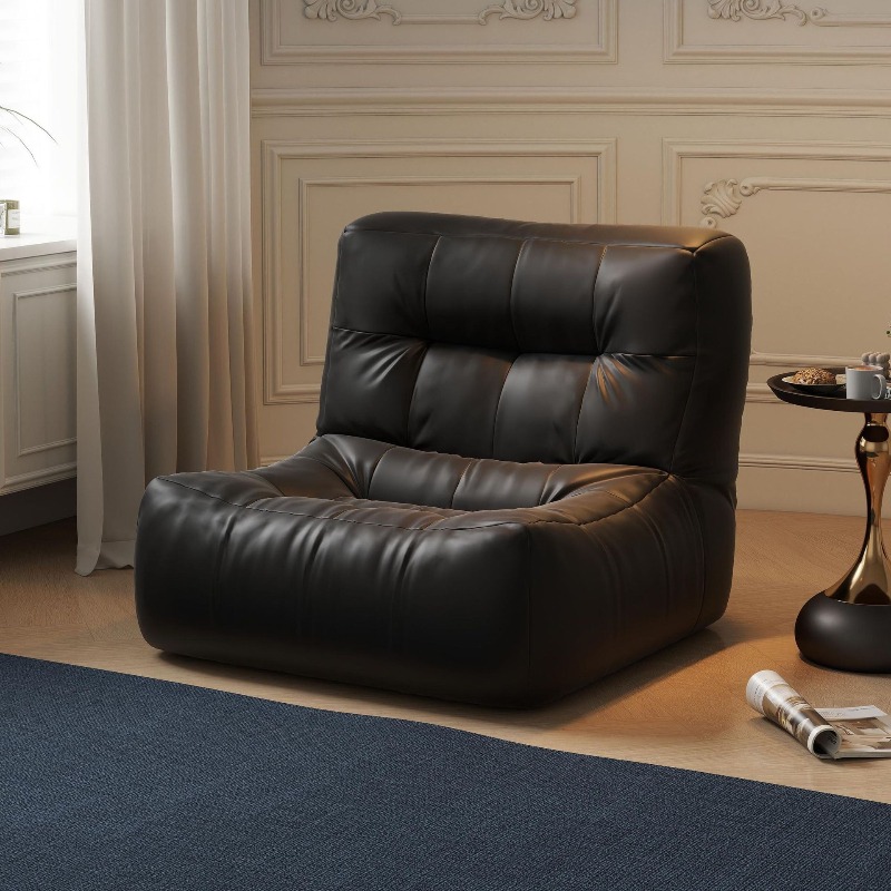 Leather Living Room Sofa Lounger Comfortable Soft Modern Sofas Relaxing Lazy Simple Sofa Home Interior Decorative Furniture