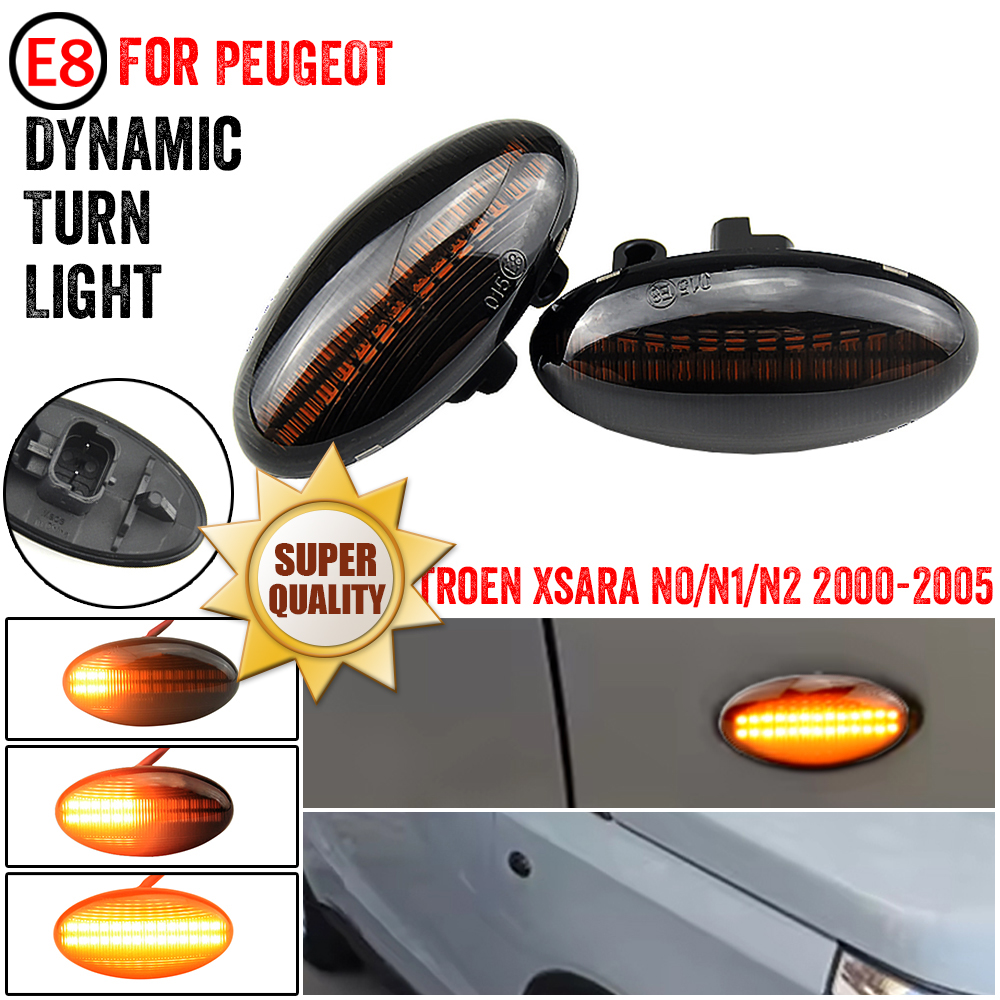 Per Peugeot 307 206 207 407 107 Per Citroen C1 C2 C3 Jumpy Dinamico LED Indicatore Laterale Che Scorre Indicatore di Direzione Luce Lampeggiante Sequenziale
