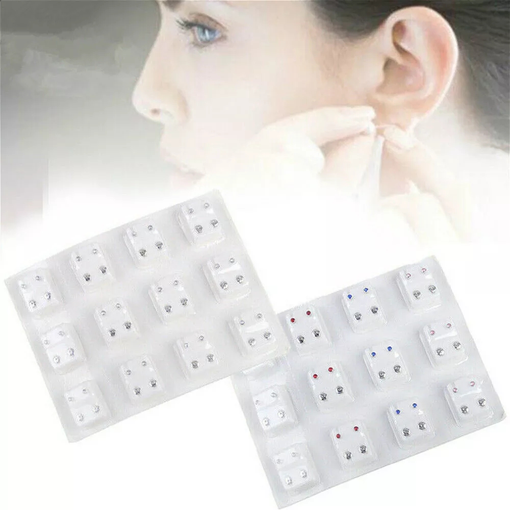 12 Pairs Oor Piercing Speciale Oorstekers Chirurgisch Staal Oorstekers Oorbellen Set Medische Oor Piercing Tool Kits Sieraden Oor studs