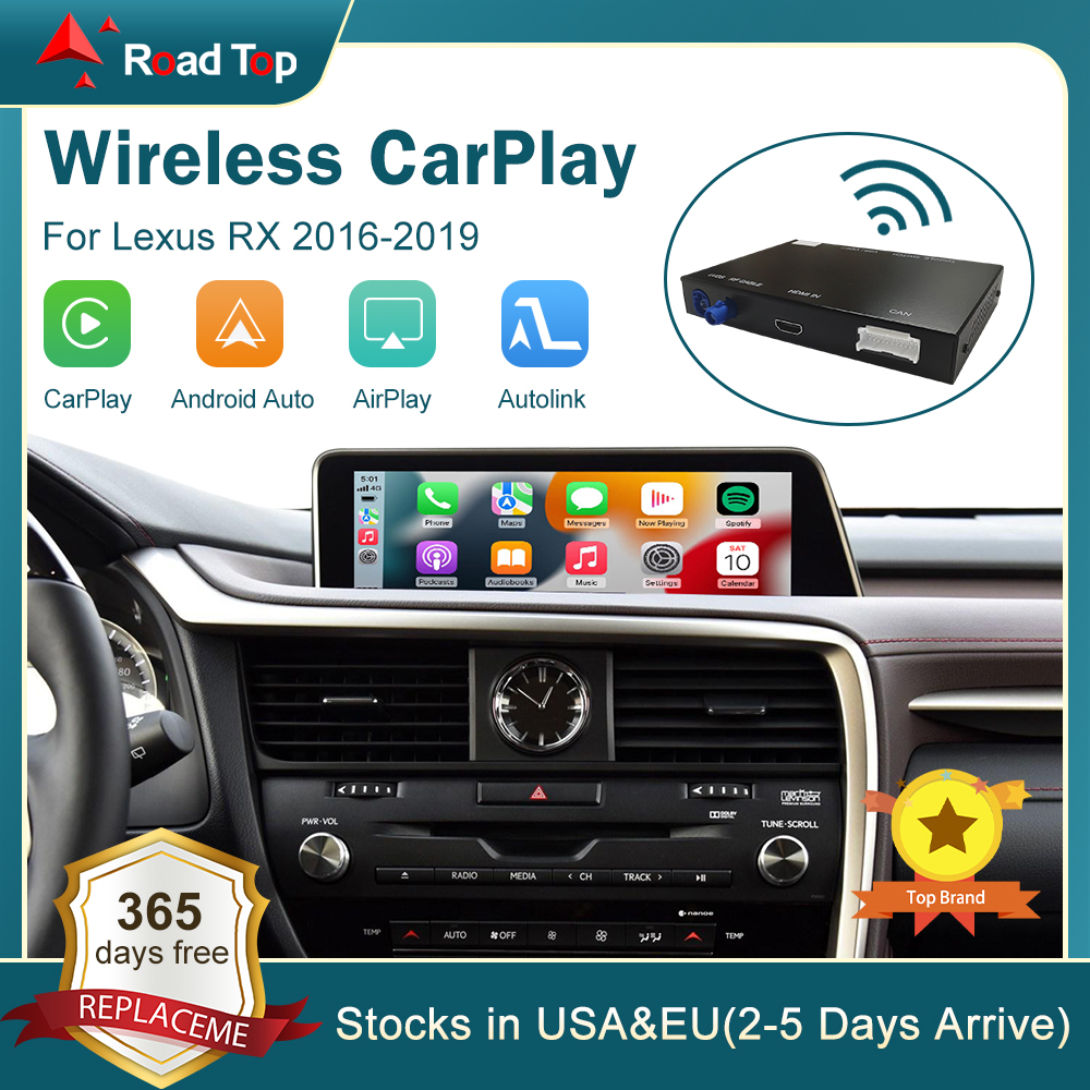 CarPlay inalámbrico para Lexus RX 2016-2019, con Android Auto Mirror Link AirPlay, funciones de reproducción de coche
