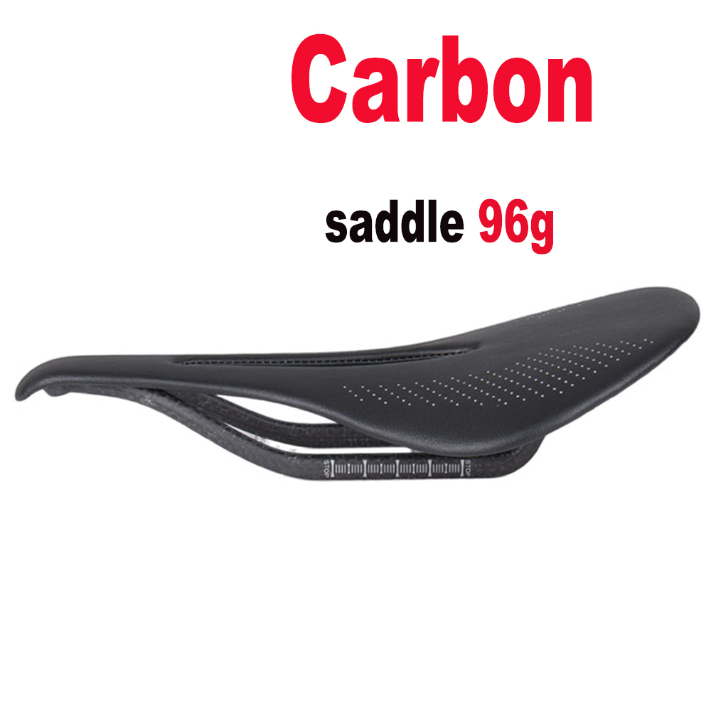 Selle de vélo Super légère entièrement en carbone, 96g, pour vtt/route, Rails en carbone, 240x143/155mm