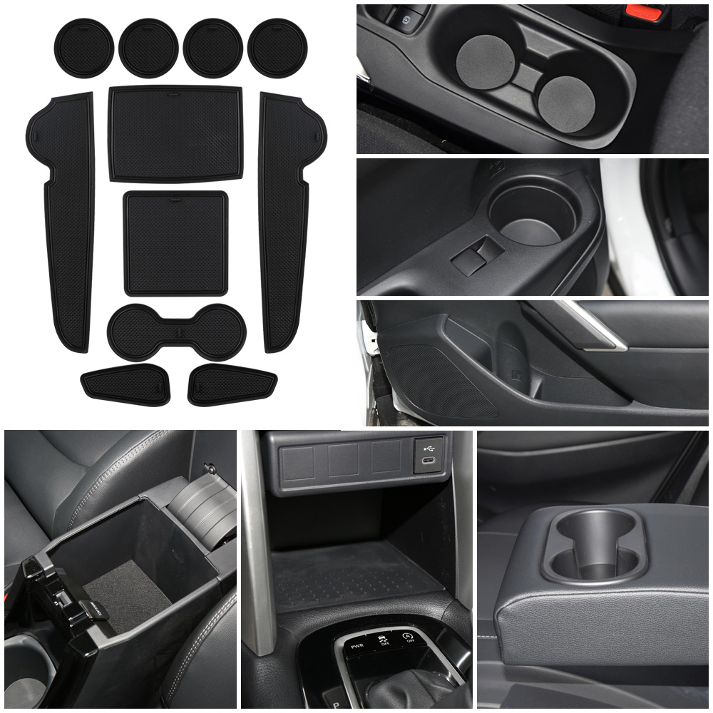 Tapis de rainure de porte en caoutchouc, pour Toyota Corolla Cross XG10 2021 2022 2023, coussin de tasse, fente de porte, dessous de verre, tampon autocollant intérieur anti-poussière