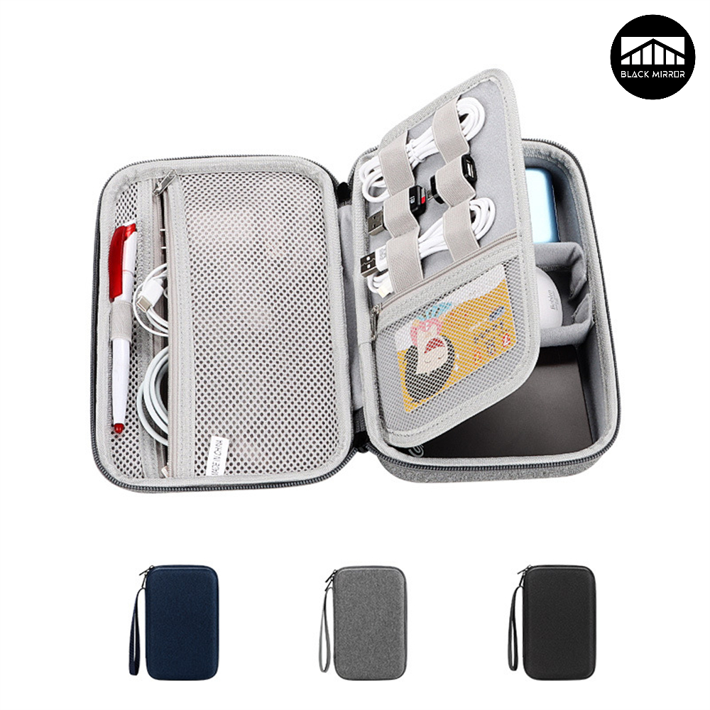 Organizador de accesorios electrónicos de viaje de gran capacidad, tableta, Cable de disco duro, bolsa de almacenamiento portátil, Airbag EVA Duricrust
