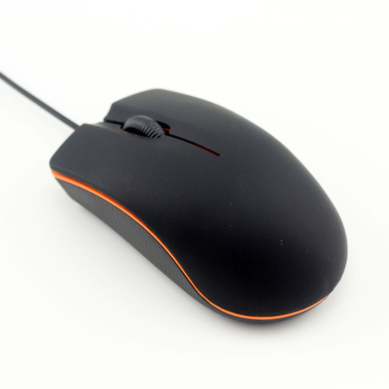 Nuevo ratón con cable, ratón de oficina para ordenador de 1200dpi, ratón USB negro mate para juegos, PC, Notebook, portátiles, ratón antideslizante para jugadores con cable