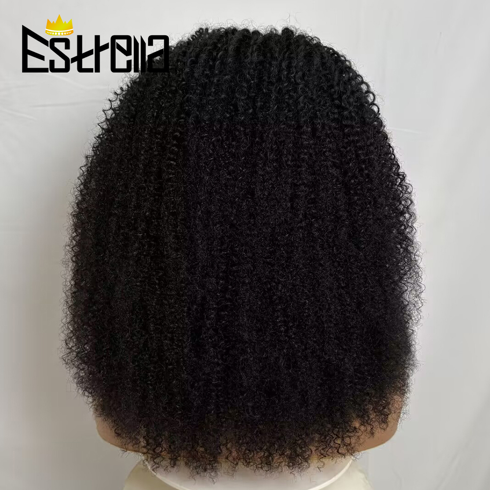 Nowa Półperuka Wear & Go ze Sznurkiem, Bezszwowa, Doczepiana na Klipsy, Ludzka Peruka Bez Kleju, Afro Kinky Remy, Półperuka z Ludzkich Włosów dla Kobiet