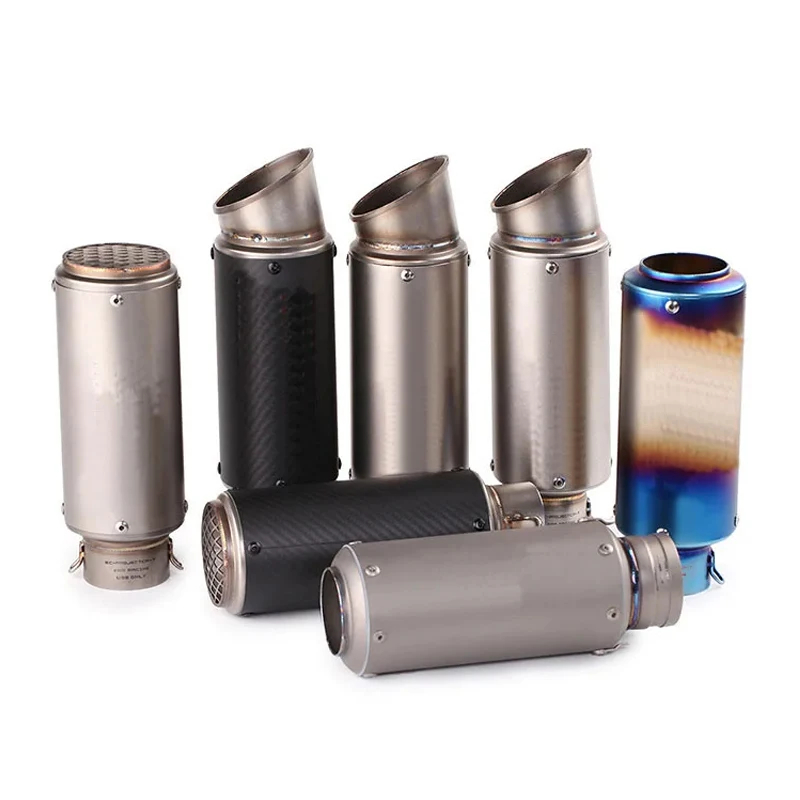 Universeller 51 mm/60 mm Motorradauspuff mit DB-Killer, Motorrad-Auspuffrohr, Schalldämpfer, GP-Projekt-Auspuffrohr aus Kohlefaser