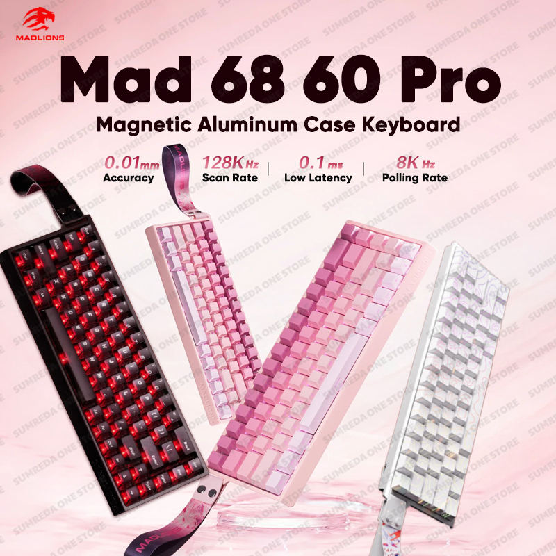 MADLIONS Mad 60he Mad60HE Mad 68HE Механическая клавиатура Магнитный переключатель Проводная горячая замена 8K Скорость заката Индивидуальная игровая клавиатура