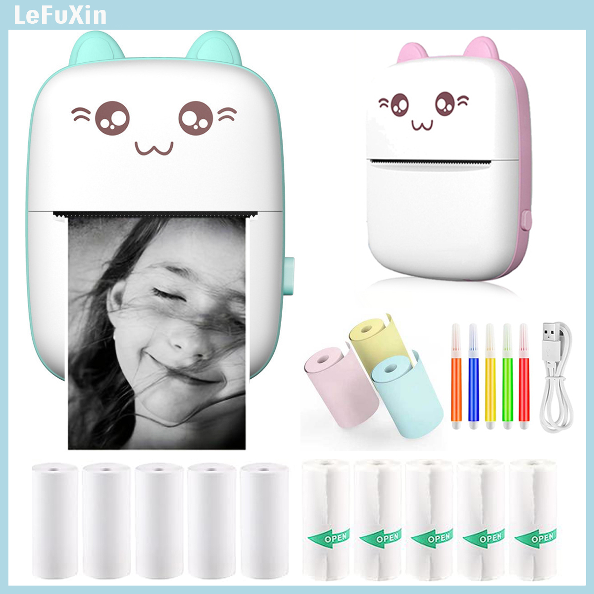 Mini imprimante thermique d'étiquettes Portable HD, Bluetooth, pour étudiant, erreur, titre, note, mauvaise poche, impression sans encre